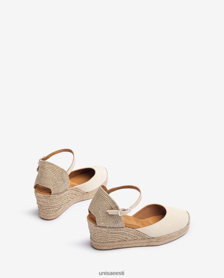 Unisa 88PPB4471 espadrille vamp-heel ecolino naised valge