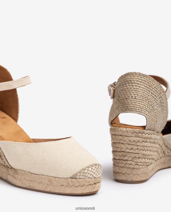 Unisa 88PPB4471 espadrille vamp-heel ecolino naised valge