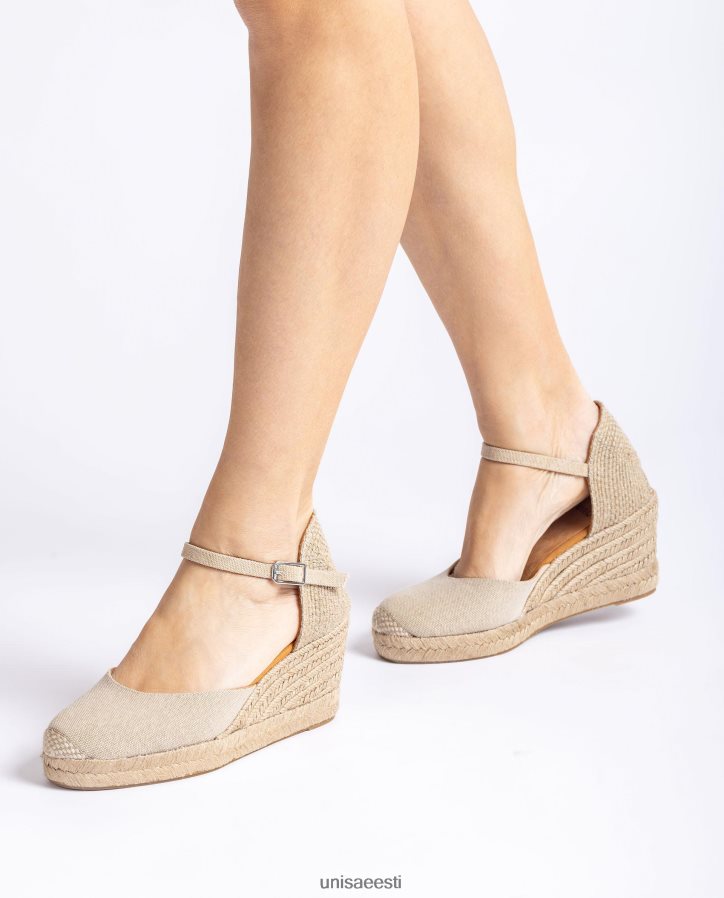 Unisa 88PPB4472 espadrille vamp-heel ecolino naised pruun