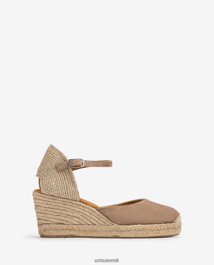 Unisa 88PPB4473 seemisnahast espadrill vamp-heel naised pruun
