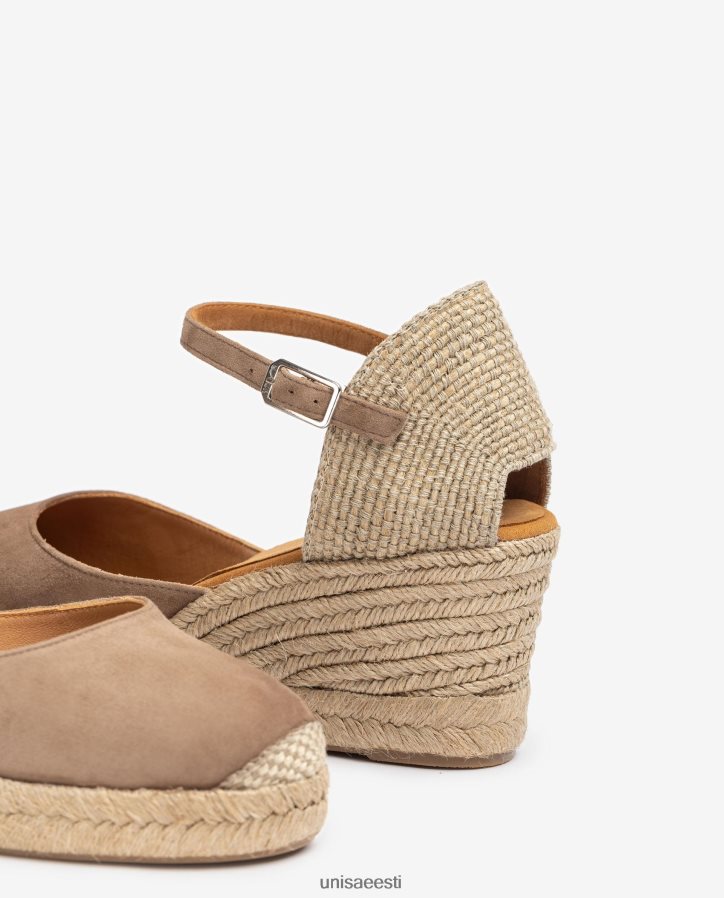 Unisa 88PPB4473 seemisnahast espadrill vamp-heel naised pruun