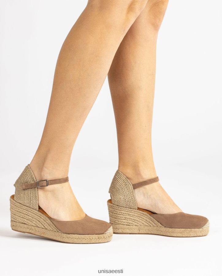 Unisa 88PPB4473 seemisnahast espadrill vamp-heel naised pruun