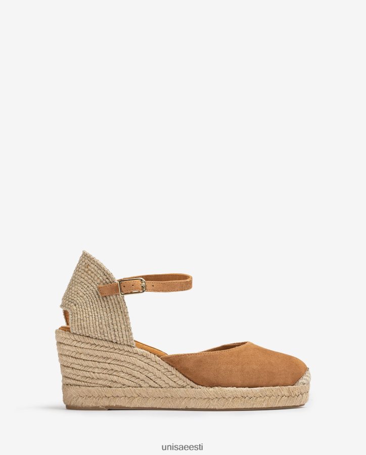 Unisa 88PPB4477 seemisnahast espadrill vamp-heel naised pruun