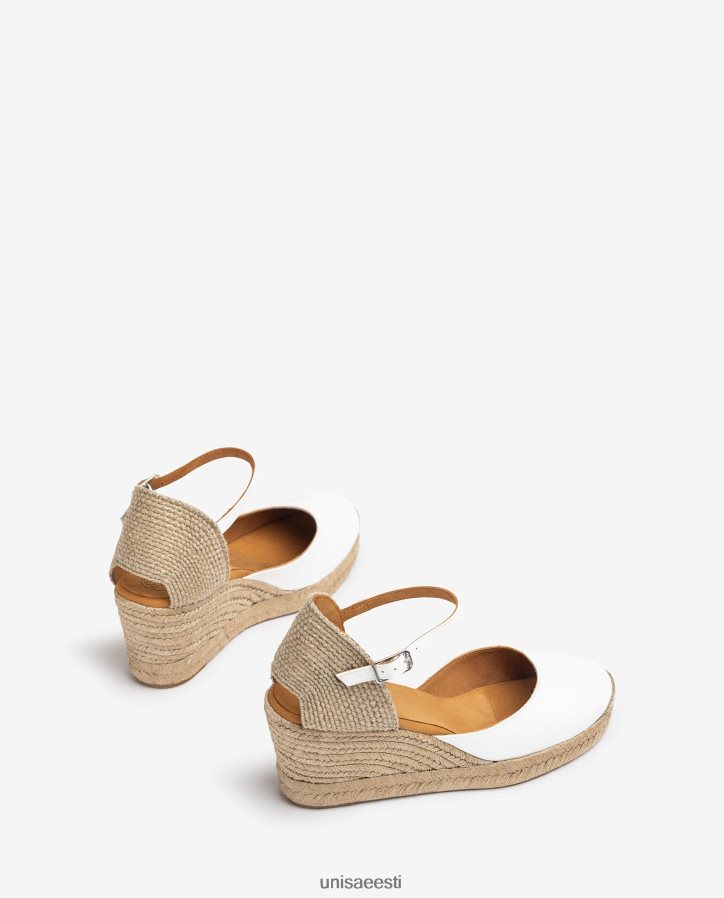 Unisa 88PPB4479 espadrill vamp-konts nahast naised valge