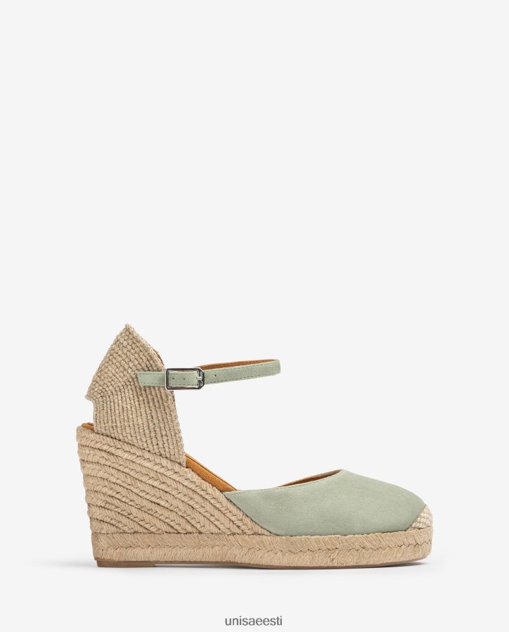 Unisa 88PPB4484 seemisnahast espadrill raffia kontsaga naised roheline