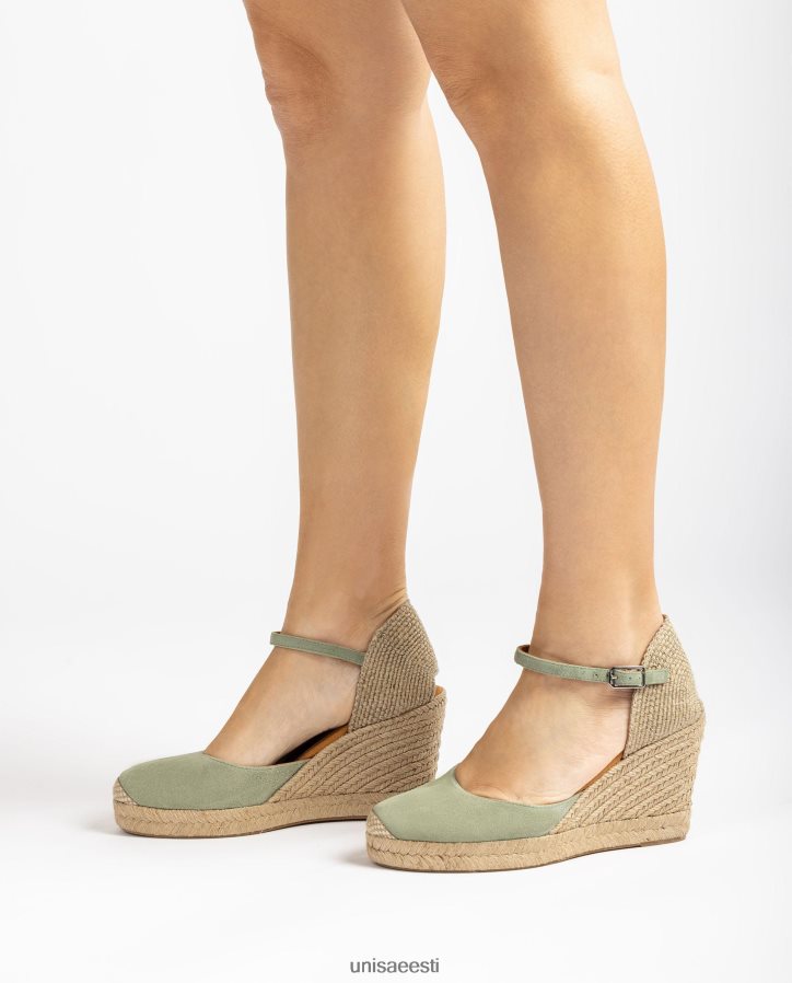 Unisa 88PPB4484 seemisnahast espadrill raffia kontsaga naised roheline