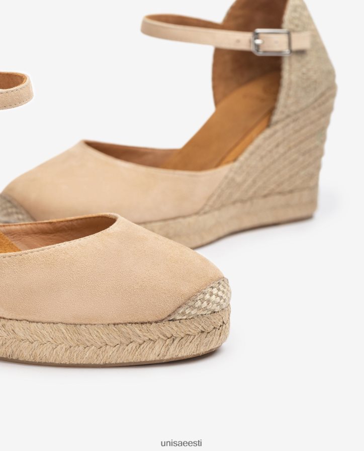 Unisa 88PPB4485 seemisnahast espadrill raffia kontsaga naised beež