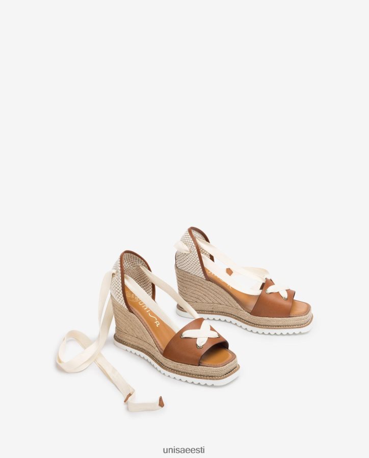 Unisa 88PPB4692 espadrill sõlmes pahkluu juures naised pruun