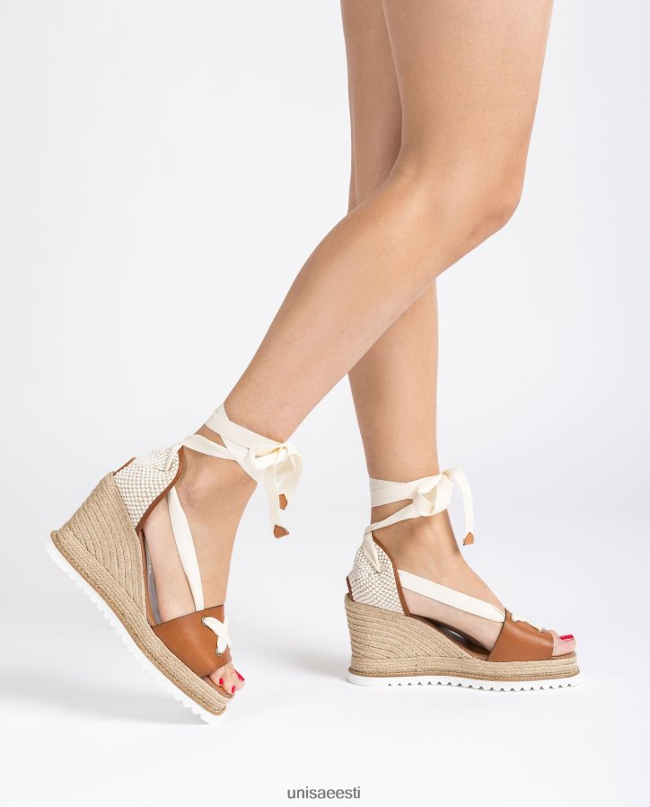 Unisa 88PPB4692 espadrill sõlmes pahkluu juures naised pruun