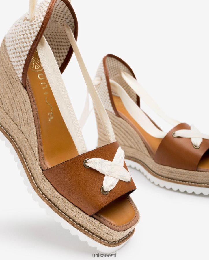 Unisa 88PPB4692 espadrill sõlmes pahkluu juures naised pruun