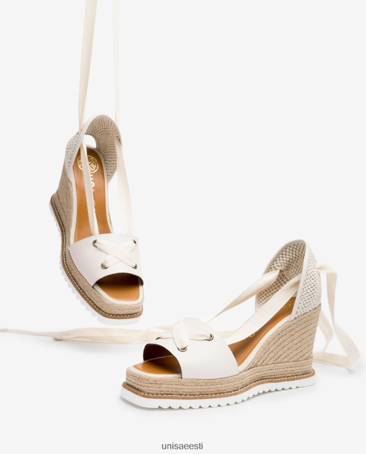 Unisa 88PPB4693 espadrill sõlmes pahkluu juures naised valge