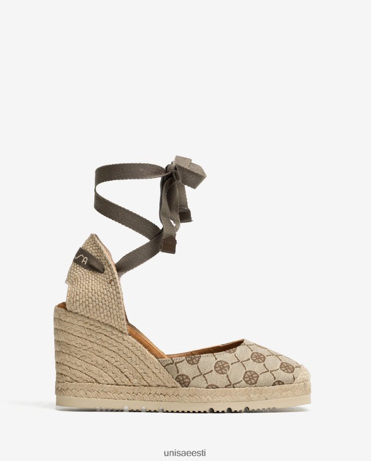 Unisa 88PPB4695 monogrammprindiga kangas d'orsay espadrillid naised graatsiline