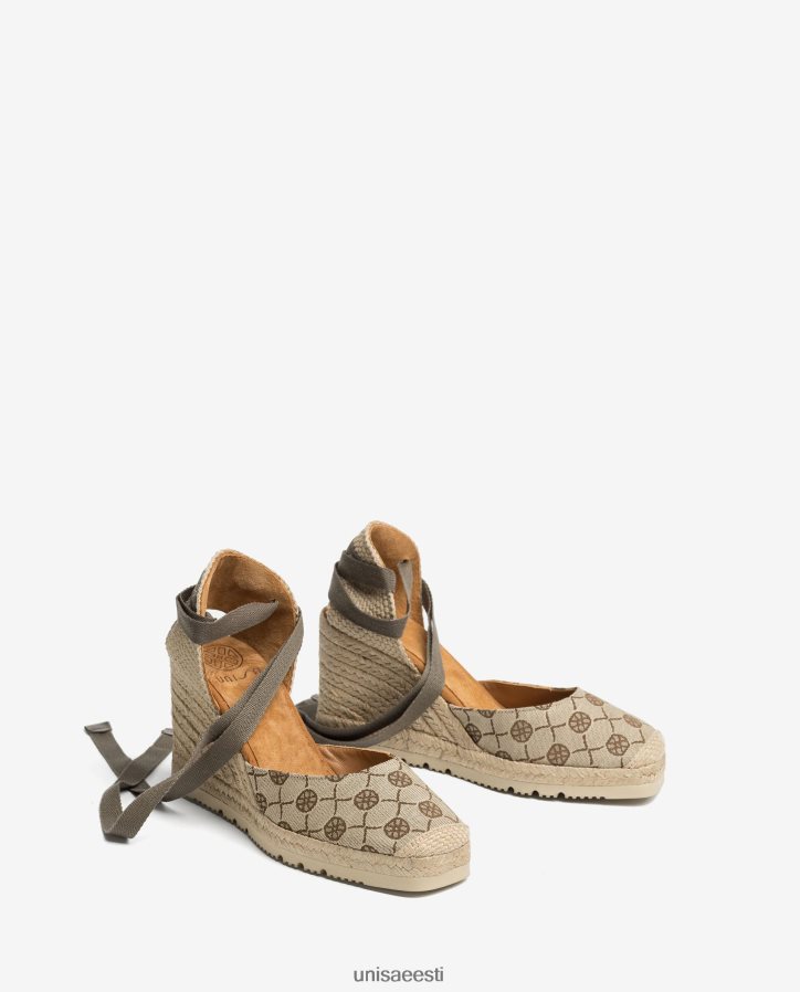 Unisa 88PPB4695 monogrammprindiga kangas d'orsay espadrillid naised graatsiline
