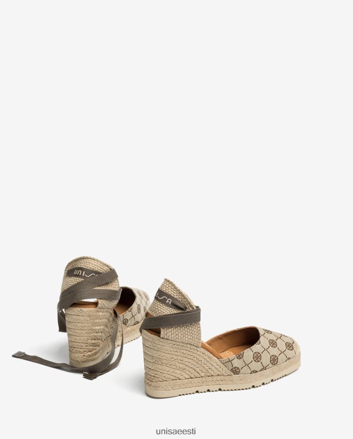 Unisa 88PPB4695 monogrammprindiga kangas d'orsay espadrillid naised graatsiline