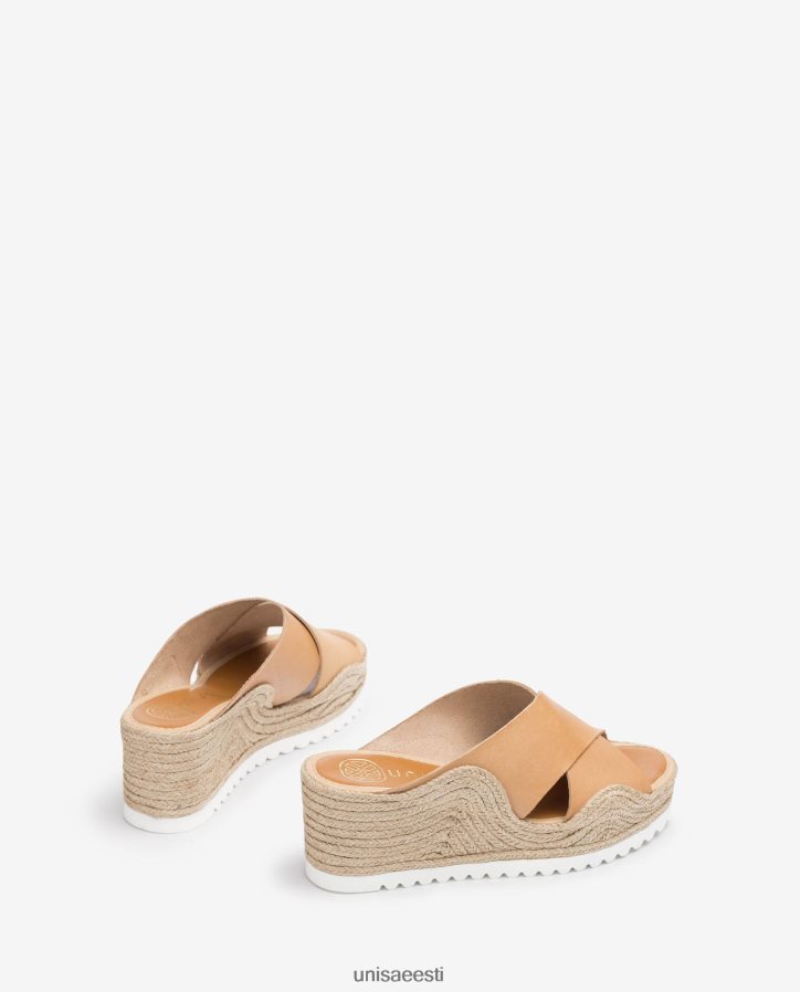 Unisa 88PPB4697 laiade crossover rihmadega espadrill naised beež