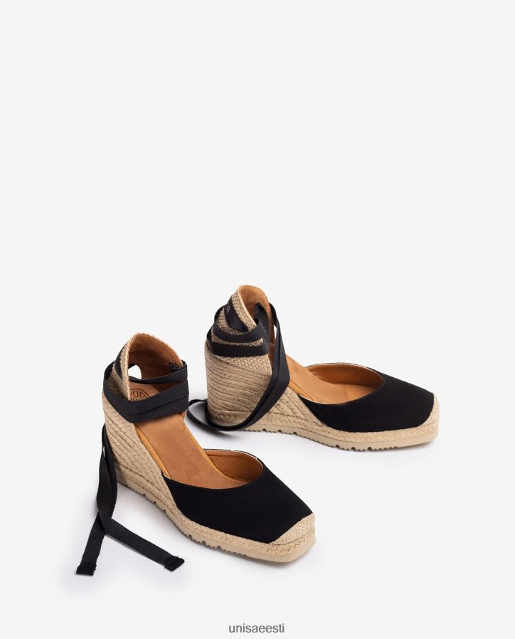 Unisa 88PPB4698 kandilise varbaga espadrill naised must