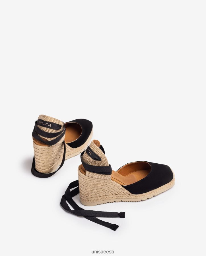 Unisa 88PPB4698 kandilise varbaga espadrill naised must