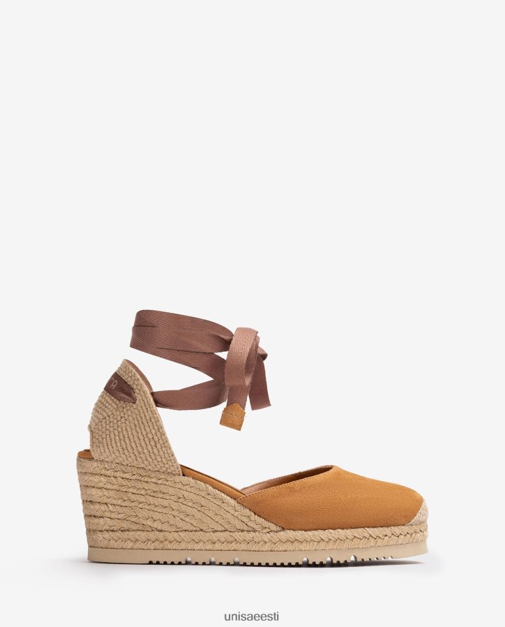 Unisa 88PPB4704 d'orsay pahkluu rihm paeltega espadrill naised pruun