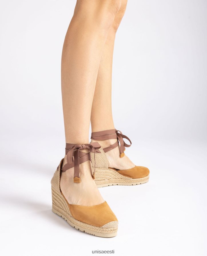 Unisa 88PPB4704 d'orsay pahkluu rihm paeltega espadrill naised pruun
