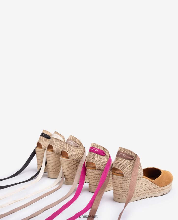 Unisa 88PPB4704 d'orsay pahkluu rihm paeltega espadrill naised pruun