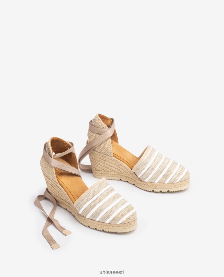 Unisa 88PPB4719 kõrge kontsaga espadrill valmistatud jarapa kangast naised pruun