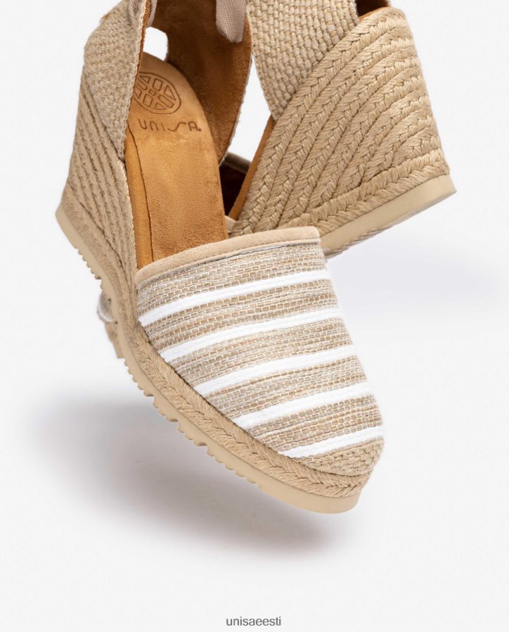 Unisa 88PPB4719 kõrge kontsaga espadrill valmistatud jarapa kangast naised pruun