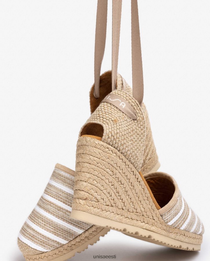 Unisa 88PPB4719 kõrge kontsaga espadrill valmistatud jarapa kangast naised pruun