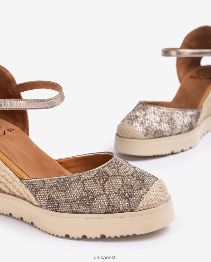 Unisa 88PPB4741 espadrill koos trimmiga naised pronksist