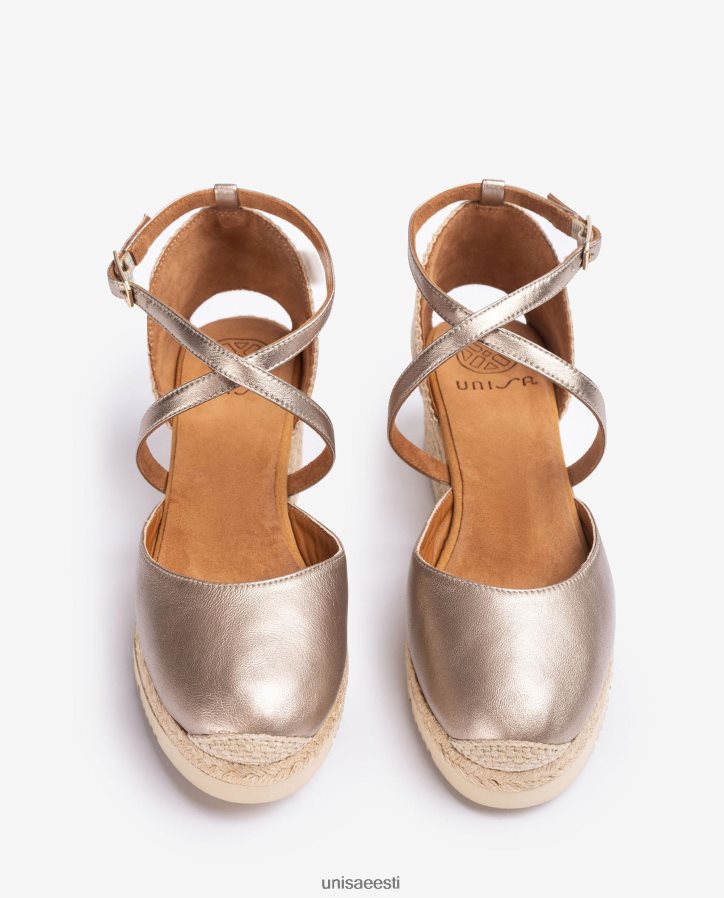 Unisa 88PPB4748 metallilise efektiga nahast espadrill naised mood