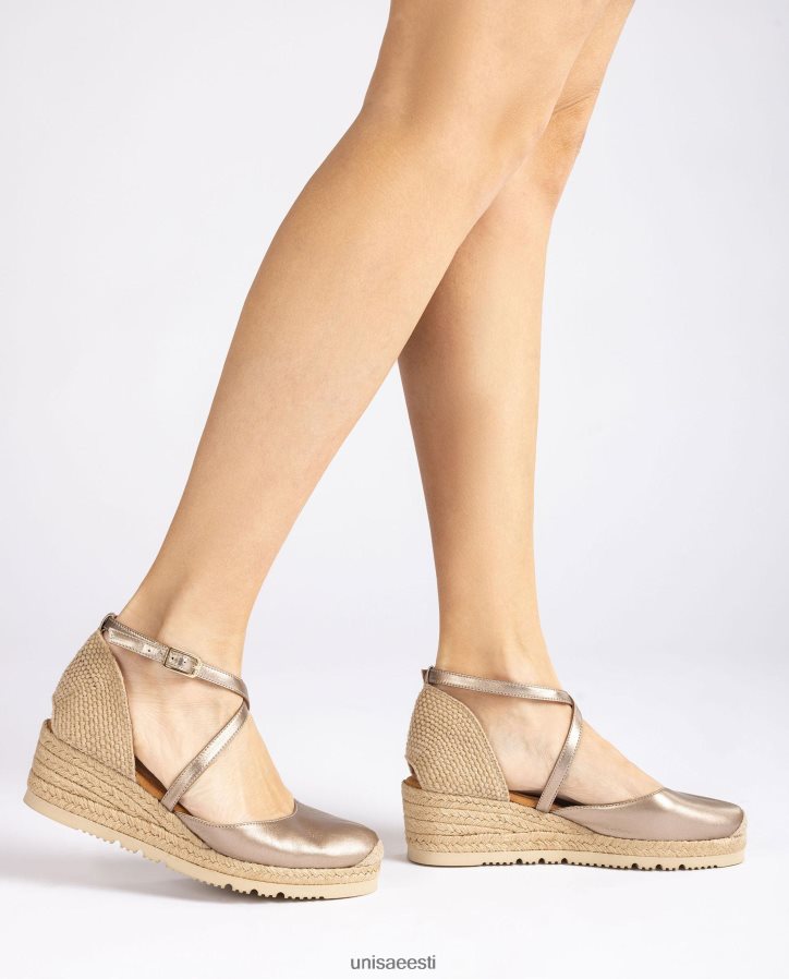 Unisa 88PPB4748 metallilise efektiga nahast espadrill naised mood