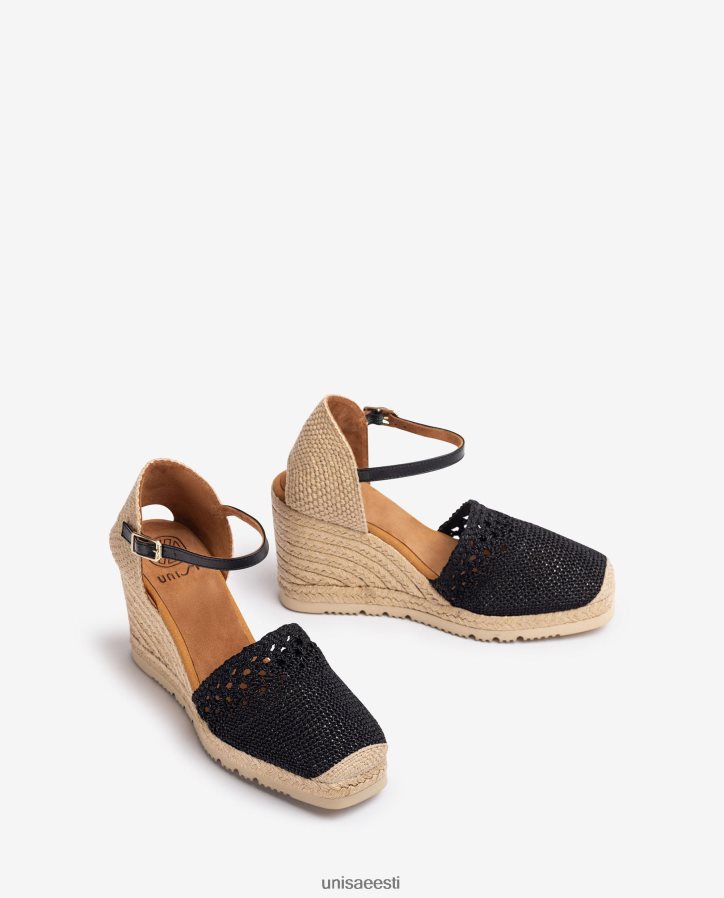 Unisa 88PPB4750 heegeldatud espadrill naised must