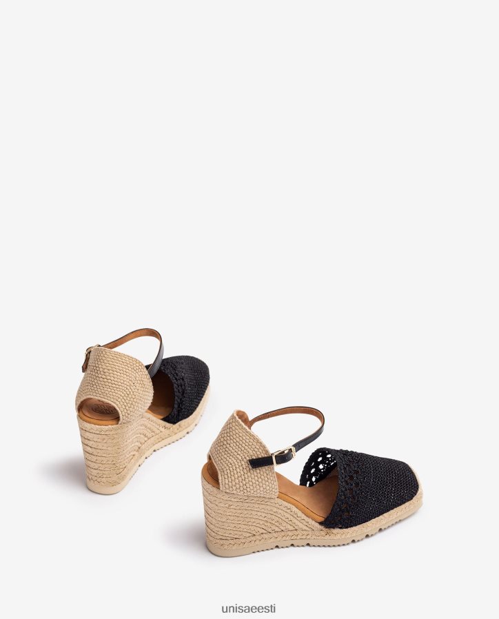 Unisa 88PPB4750 heegeldatud espadrill naised must