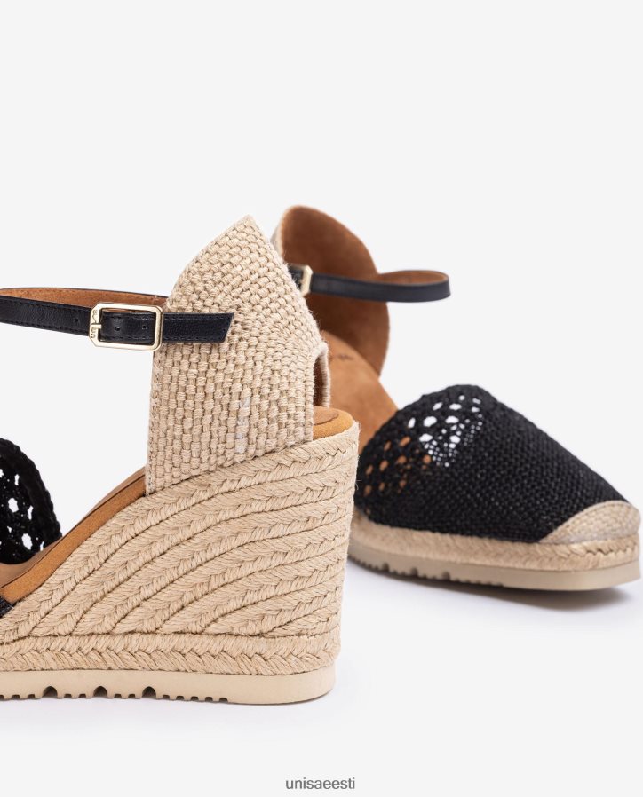 Unisa 88PPB4750 heegeldatud espadrill naised must