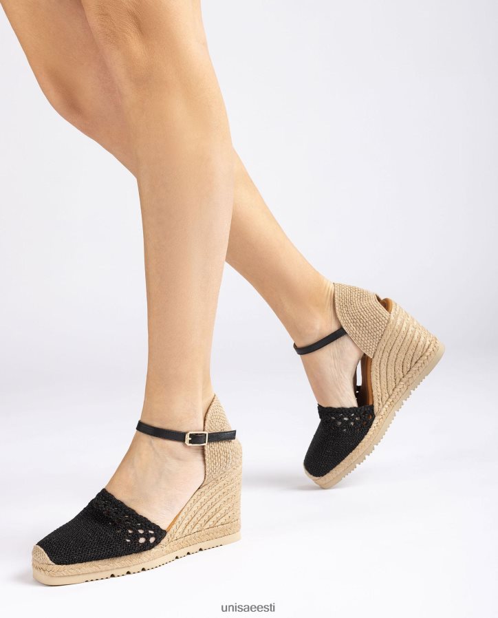 Unisa 88PPB4750 heegeldatud espadrill naised must