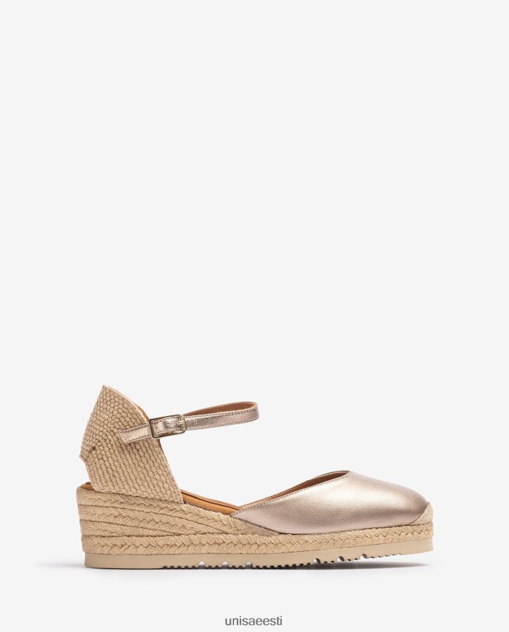 Unisa 88PPB4761 metallilise efektiga d'orsay pahkluu rihm espadrill naised pronksist