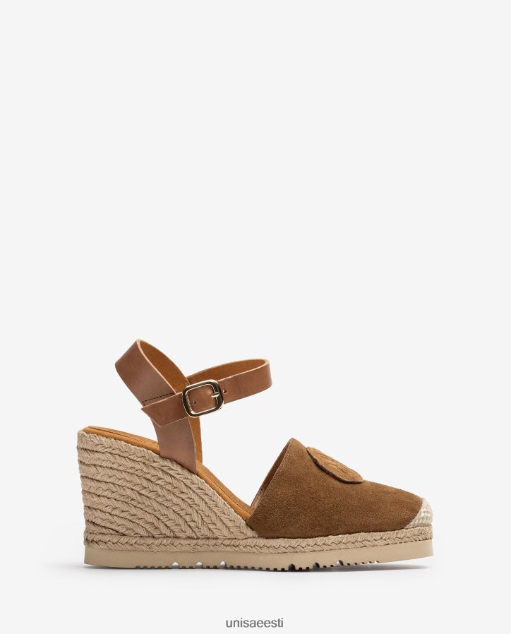 Unisa 88PPB4769 espadrill koos sobiva monogrammiga naised pruun