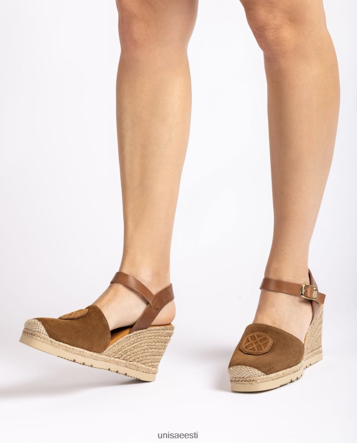 Unisa 88PPB4769 espadrill koos sobiva monogrammiga naised pruun