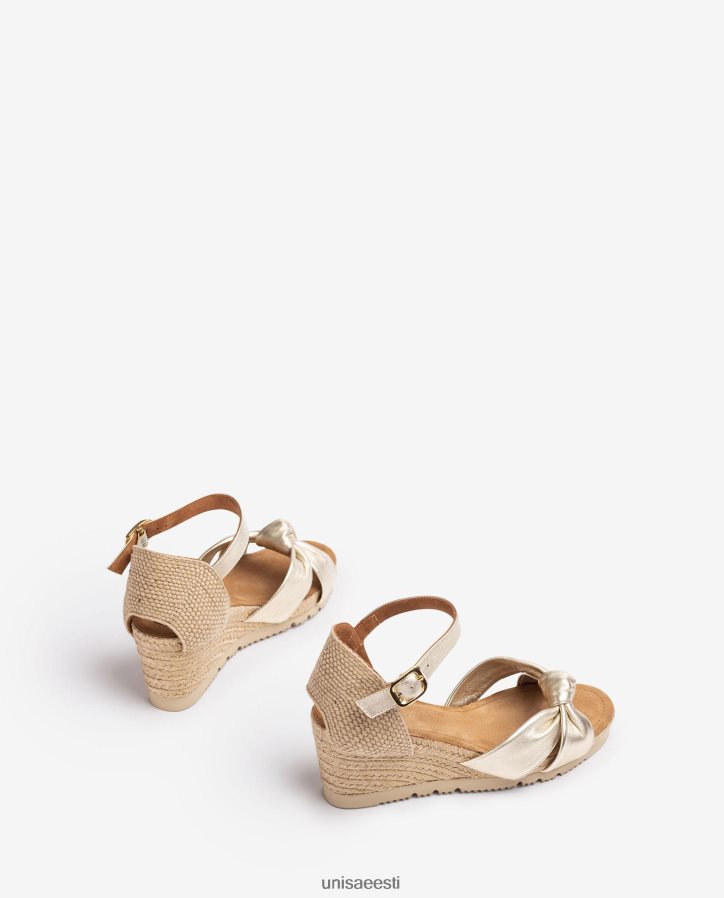 Unisa 88PPB4782 ülikerge d'orsay pahkluu rihm espadrill naised kullast