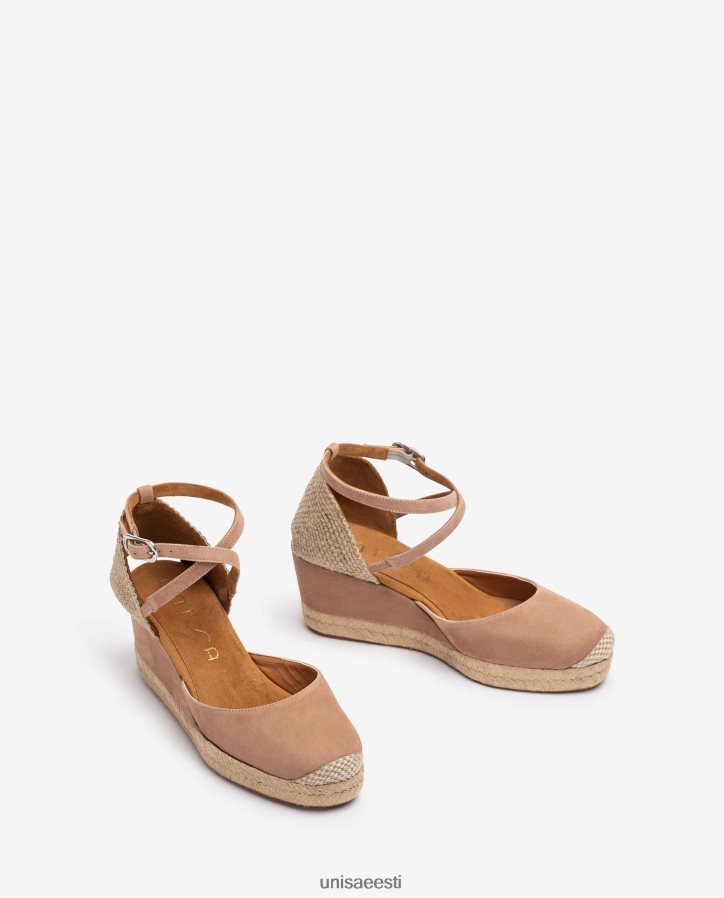 Unisa 88PPB4787 seemisnahast espadrill vamp-heel naised roosa