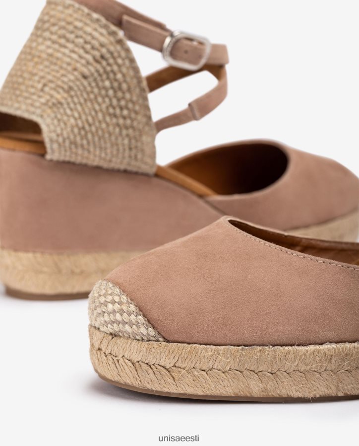 Unisa 88PPB4787 seemisnahast espadrill vamp-heel naised roosa