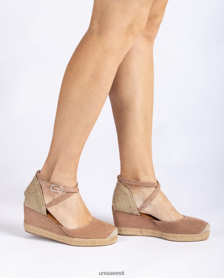 Unisa 88PPB4787 seemisnahast espadrill vamp-heel naised roosa