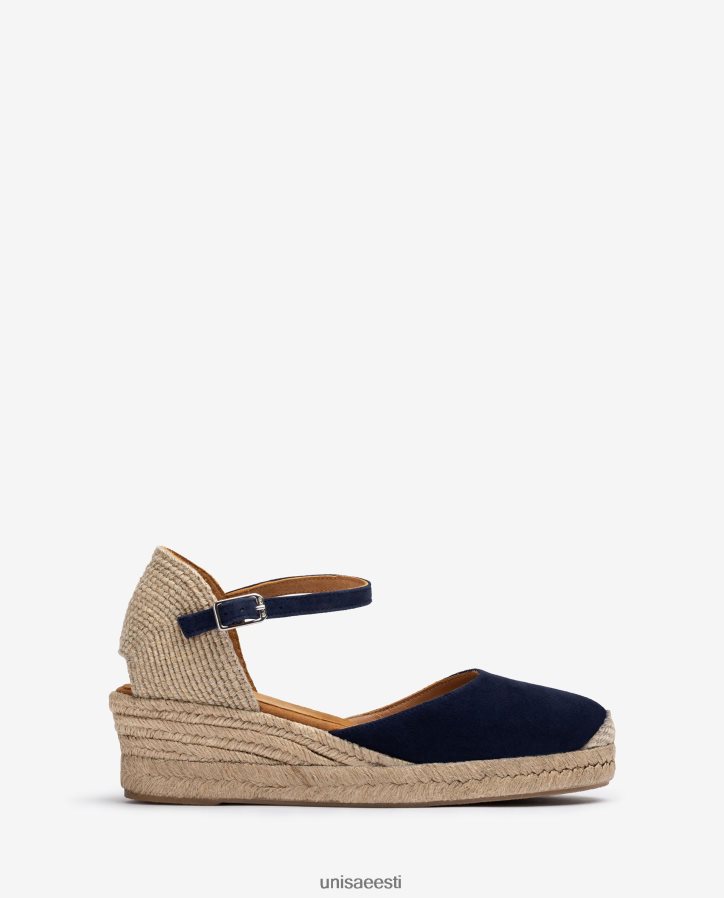 Unisa 88PPB4793 vamp-heel espadrill valmistatud seemisnahast naised sinine