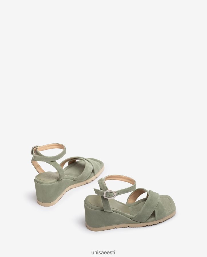 Unisa 88PPB4169 kiilkontsa ja polsterdatud tallaga sandaal naised roheline