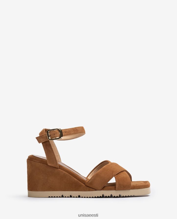 Unisa 88PPB4171 kiilkontsa ja polsterdatud tallaga sandaal naised pruun