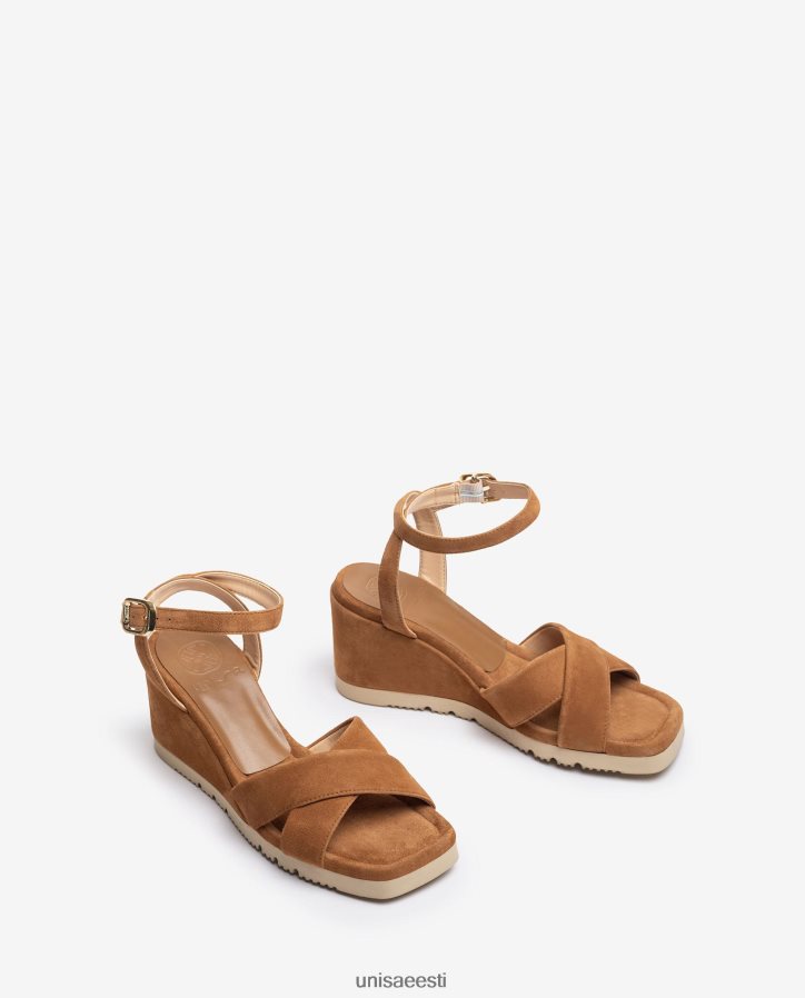 Unisa 88PPB4171 kiilkontsa ja polsterdatud tallaga sandaal naised pruun
