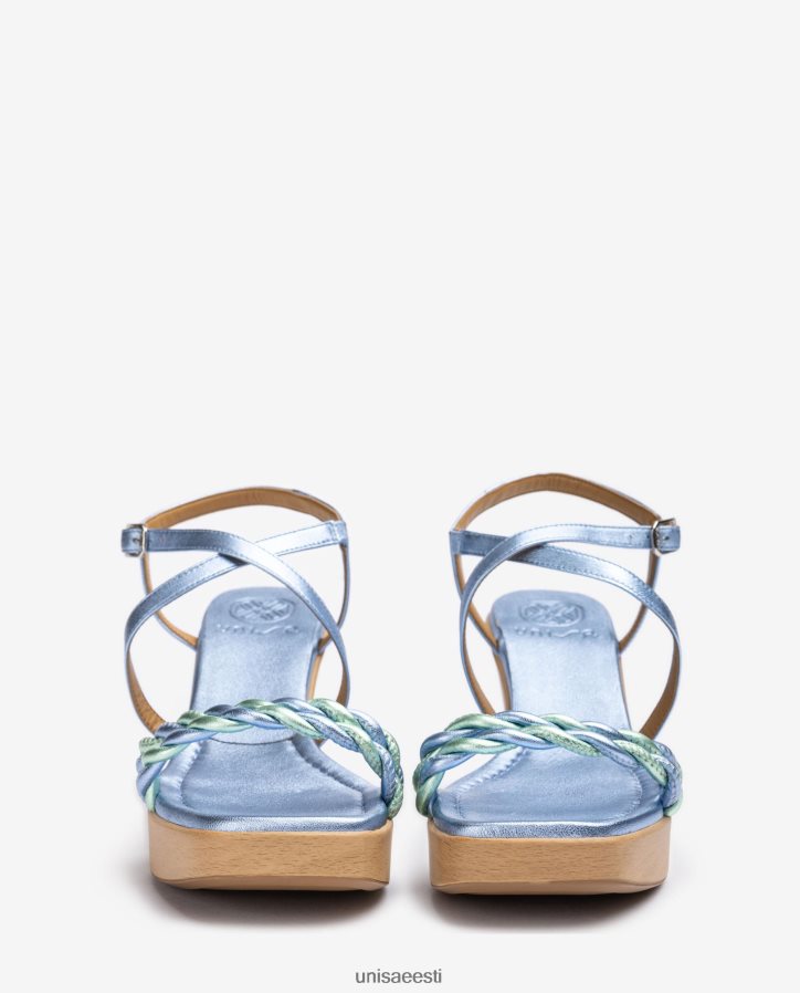 Unisa 88PPB4245 metallilise efektiga nahast kiilu sandaal naised sinine