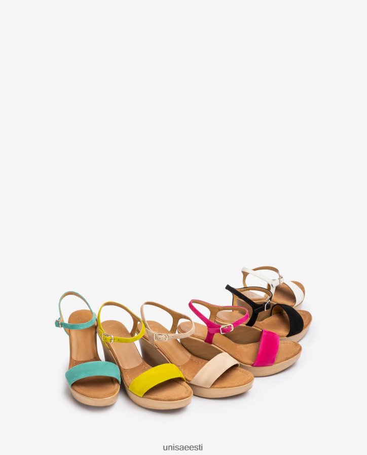 Unisa 88PPB4248 plokiga seemisnahast sandaal naised must