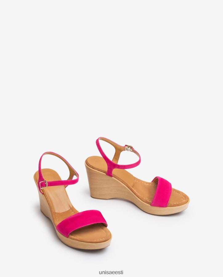 Unisa 88PPB4249 plokiga seemisnahast sandaal naised roosa