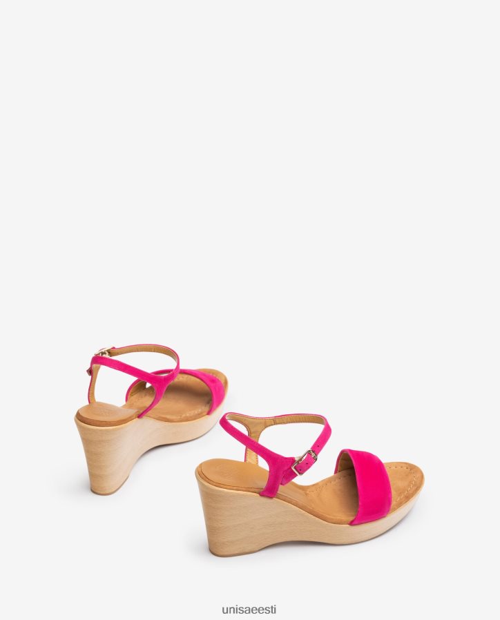 Unisa 88PPB4249 plokiga seemisnahast sandaal naised roosa