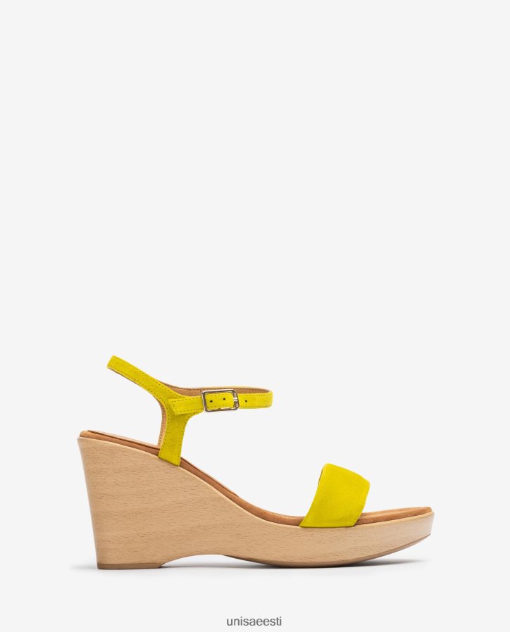 Unisa 88PPB4250 plokiga seemisnahast sandaal naised roheline